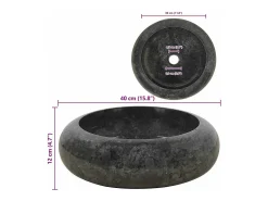 Lucien-Laurent Lavabo de mármol negro 40x12 cm