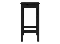 Ølva Taburetes altos 2 uds madera maciza de pino negro 40x40x78 cm