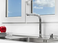 Magic Grifo mezclador fregadero cromado abatible extraíble 2 orificios 'especial ventana Essebagno