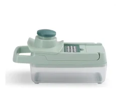 Mandolina multifuncional con 8 cuchillas de acero inoxidable - Recipiente de 1,5 L apto para lavavajillas