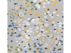 Mantel cuadrado de resina antimanchas 135x135cm azul JAVA - SACASA
