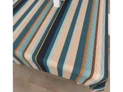 Mantel estampado antimanchas 140x300 cm BAYADERES azul, por Soleil d'Ocre
