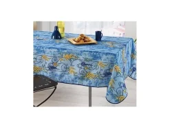 Mantel Provenzal rectangular antimanchas Poliéster Azul Glicina 150 x 300 cm