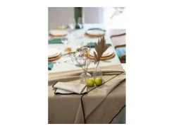 Mantel reciclado Grace Camello 140 x 140 cm