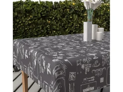 Mantel rectangular estampado antimanchas 140x240 cm COFFEE, de Soleil d'Ocre