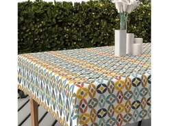 Mantel rectangular estampado antimanchas 140x200 cm OURANOS, por Soleil d'Ocre