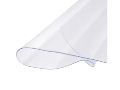 Mantel Transparente SucceBuy Protector de Mesa de PVC de 106 cm, Almohadilla de Escritorio Redonda de Plástico Transparente, 2 mm de Grosor