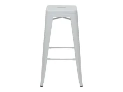 MCW-A73 Taburete de bar de metal (set de 4), blanco