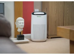 MEACO MeacoClean CA-HEPA 76x5, purificador de aire Wi-Fi, HEPA H13, ultrasilencioso 25 dB, sensor de calidad del aire, para hogar/oficina, blanco