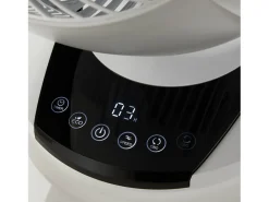 MEACO MeacoFan 1056: ventilador para dormitorio y salón, ultra silencioso, oscilación 360°, 12 velocidades, control remoto, bajo consumo, blanco