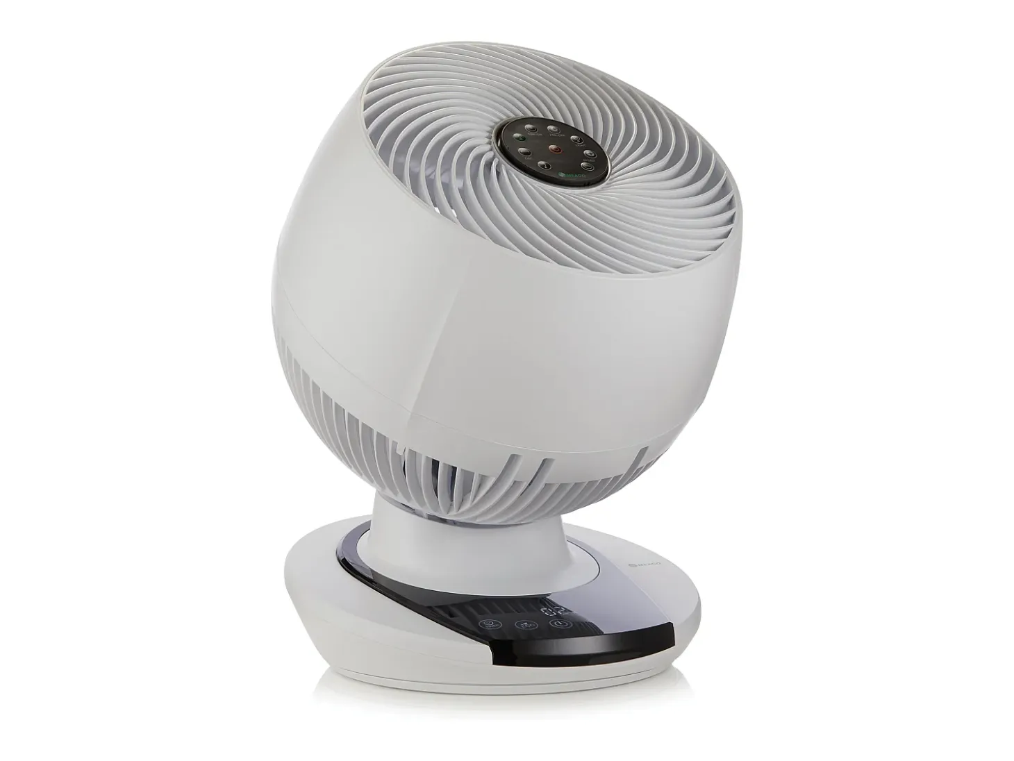 MEACO MeacoFan 1056: ventilador para dormitorio y salón, ultra silencioso, oscilación 360°, 12 velocidades, control remoto, bajo consumo, blanco