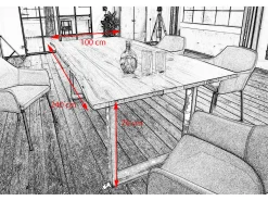 Mesa - Madera Madera - 240 x 100 cm - LORE