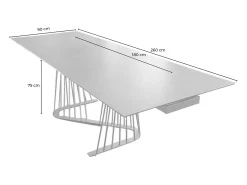 Mesa - Negro Cristal - 180 x 90 cm - ELOISE