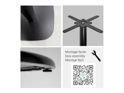 Mesa alta 70 x 70 cm - Modelo redonda roble esloveno