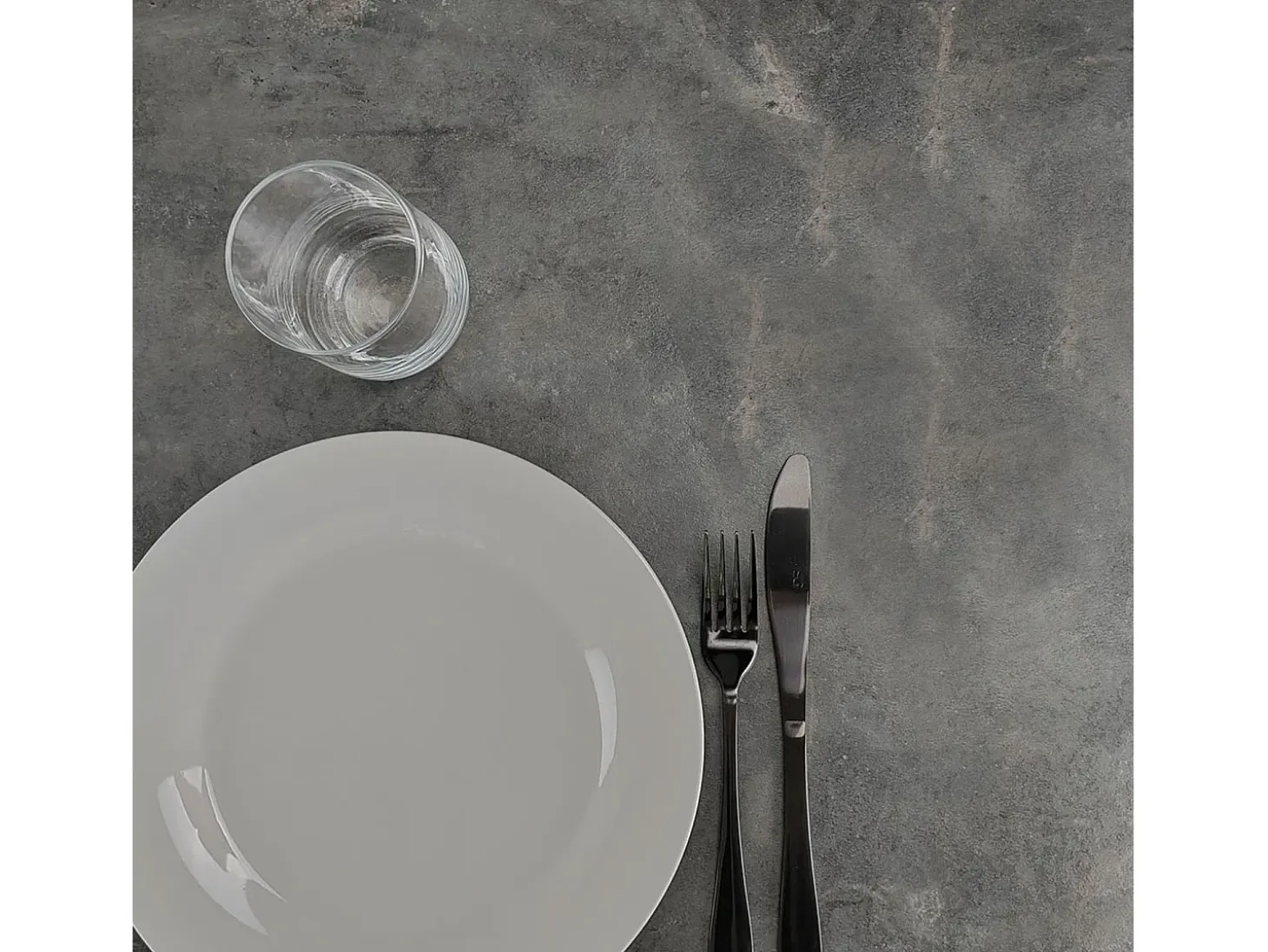 Mesa alta 60 x 60 cm - modelo Roma metalizada piedra