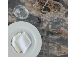 Mesa alta 60 x 60 cm Rome bistro mármol veteado brillo
