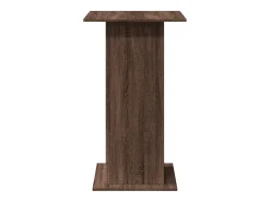 Mesa alta bar con almacenaje madera marrón roble 60x60x102 cm