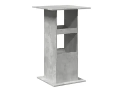 Mesa alta bar con almacenaje madera gris hormigón 60x60x102 cm