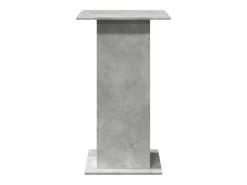 Mesa alta bar con almacenaje madera gris hormigón 60x60x102 cm