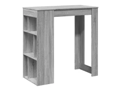 Mesa alta bar con estantes gris Sonoma 102x50x103,5 cm