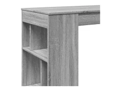 Mesa alta bar con estantes gris Sonoma 102x50x103,5 cm