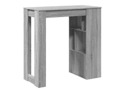 Mesa alta bar con estantes gris Sonoma 102x50x103,5 cm