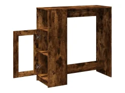 Mesa alta bar con estantes roble ahumado 101x40x103,5 cm