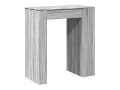 Mesa alta bar con estantes madera gris Sonoma 95x47x103,5 cm