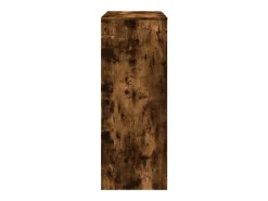 Mesa alta bar con estantes roble ahumado 90x40x103,5 cm