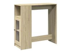 Mesa alta bar con estantes madera roble Sonoma 101x40x103,5 cm
