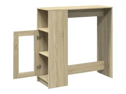 Mesa alta bar con estantes madera roble Sonoma 101x40x103,5 cm