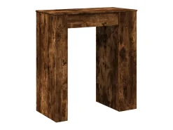 Mesa alta bar con estantes roble ahumado 95x47x103,5 cm