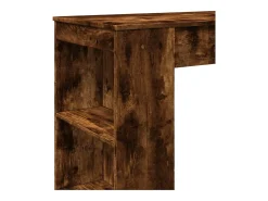 Mesa alta bar con estantes roble ahumado 95x47x103,5 cm