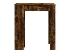 Mesa alta bar con estantes roble ahumado 95x47x103,5 cm