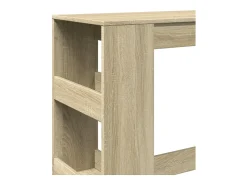 Mesa alta bar con estantes madera roble Sonoma 90x40x103,5 cm