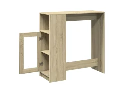 Mesa alta bar con estantes madera roble Sonoma 101x40x103,5 cm