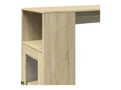 Mesa alta bar con estantes madera roble Sonoma 101x40x103,5 cm