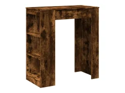 Mesa alta bar con estantes roble ahumado 95x47x103,5 cm
