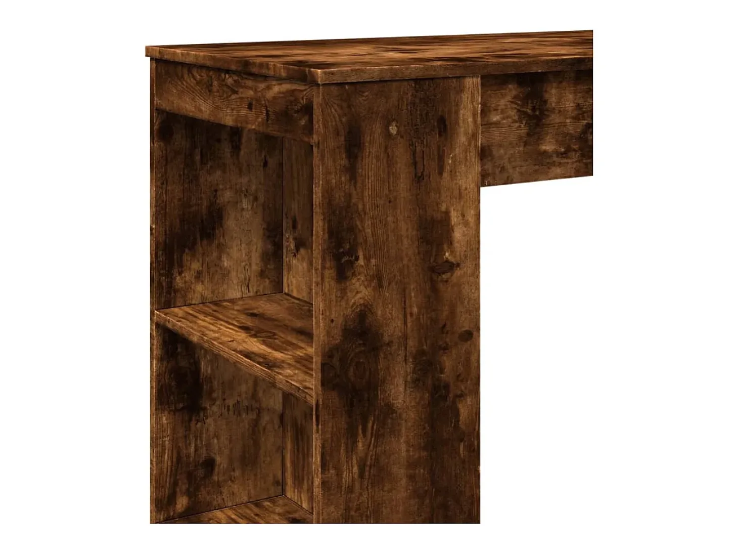 Mesa alta bar con estantes roble ahumado 95x47x103,5 cm