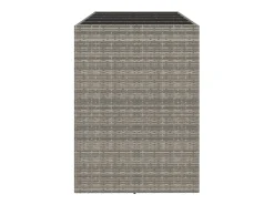 Mesa alta bar con superficie vidrio ratán PE gris 185x80x110 cm ES387965