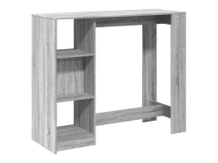 Mesa alta con estante gris Sonoma 124x46x103,5 cm