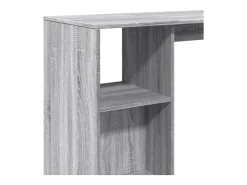Mesa alta con estante gris Sonoma 124x46x103,5 cm
