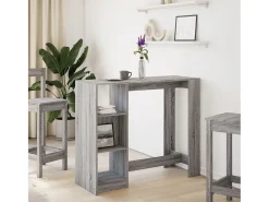 Mesa alta con estante gris Sonoma 124x46x103,5 cm
