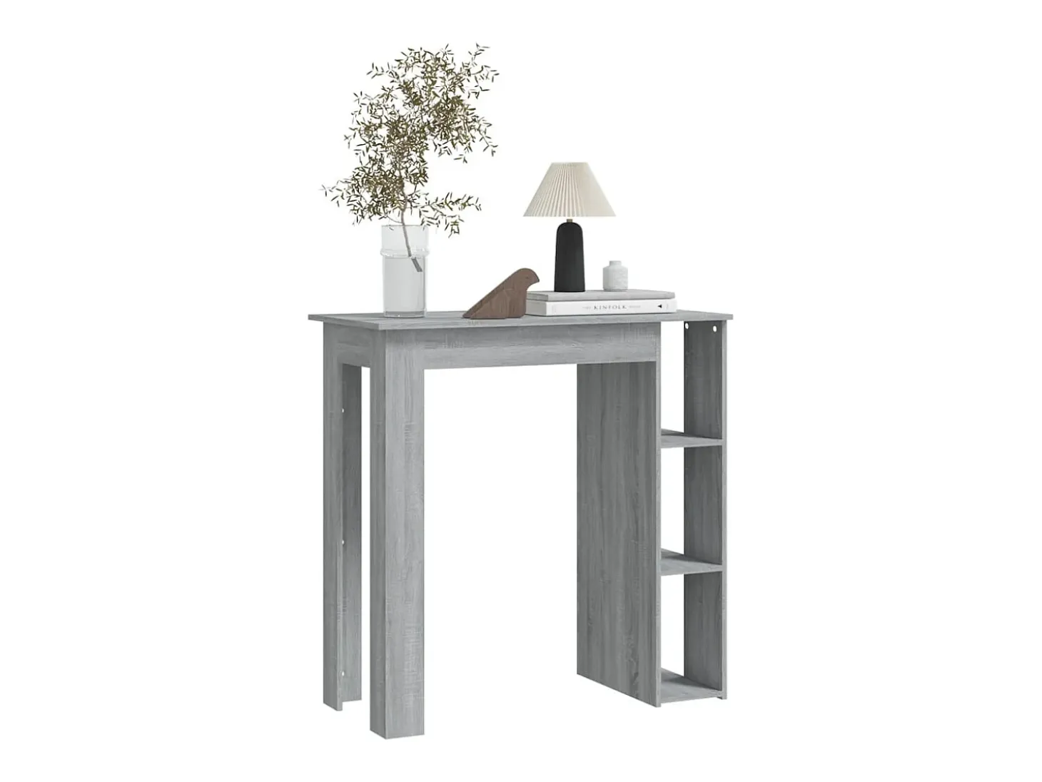 Mesa alta con estante gris Sonoma 102x50x103,5 cm