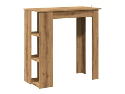 Mesa alta con estante madera roble artisan 102x50x103,5 cm