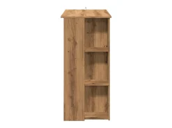 Mesa alta con estante madera roble artisan 102x50x103,5 cm