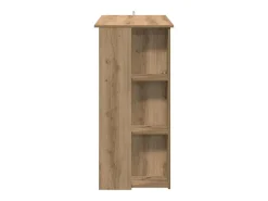 Mesa alta con estante madera roble artisan 102x50x103,5 cm