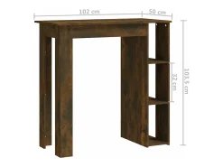Mesa alta con estante roble Sonoma 102x50x103,5 cm