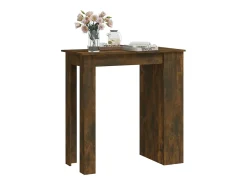 Mesa alta con estante roble ahumado 102x50x103,5 cm