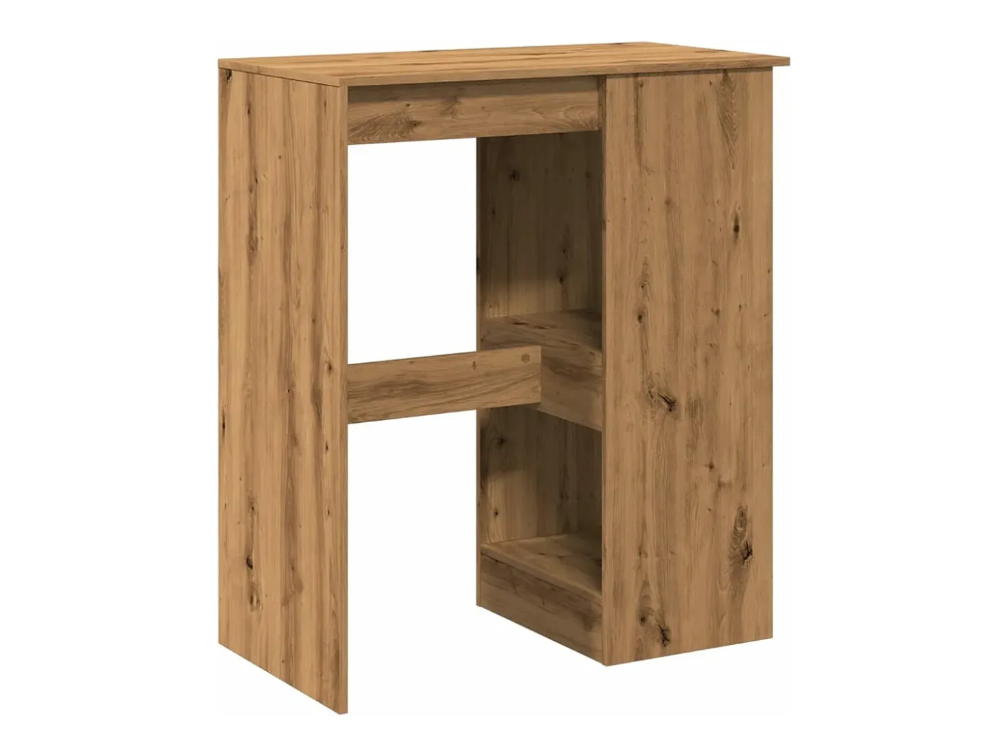 Mesa alta con estantes madera roble artisian 90x47,5x103,5 cm